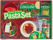 Prepare & Serve Pasta Play Food Set 50+ Piece Felt Pasta Set Durable Cooking Pot
