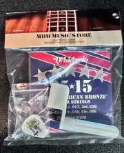Guitar Accessory Pack D'Addario Brass Strings, Dunlop String Winder & 6 Clayton