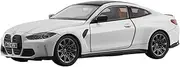 Finished Scale Model 1:23 for BMW M4 G82 Supercar Simulation Alloy Car Model Pull Back Sound Light All Doors Openable Vehicle Model Presents Ornaments(White)