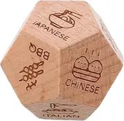 DECOMELODY Wooden Food Decision Dice Fun and Unique Dinner Decider for Choices for Birthdays Anniversaries and Special Occasions