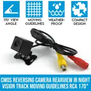 Elinz CMOS Reversing Camera Rearview IR Night Vision Track Moving Guidelines RCA 170 Degrees