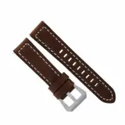 22MM LEATHER WATCH BAND STRAP FOR PANERAI 111 119 244 159 241 049 GMT D/BROWN WS