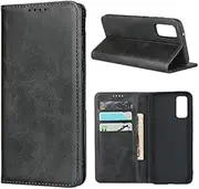 [Cavor] for Samsung Galaxy S20 Case,S20 5G Case,Cowhide Pattern Leather Case Magnetic Wallet Cover with Card Slots (6.2") -Black