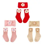 Newborn Flower Headband Knitting Socks Set Newborn Accessory Shower Gift Set