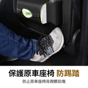 【YORI優里嚴選】車用椅背折疊餐桌收納袋-升級款帶垃圾桶(車用餐桌 汽車餐盤 飲料架 雨傘架 平板追劇)