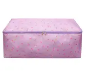 0113 2Pcs Home Clothing Quilt Storage Bag Clothing Dust Belt Pocket