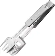 ROXON MBT Mini BBQ Multi Tool Stainless Grill Fork Spatula Tongs w/Bottle Opener