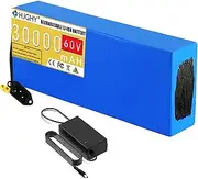 HJGHY 60V 12Ah 15Ah 20Ah 25Ah 30Ah Lithium-Ion Battery 60V Scooter Battery Pack 60V Waterproof Li-ion Battery for Electric Motorcycles Moped Replacing Battery,60v,30Ah