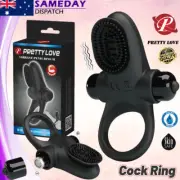 PRETTY LOVE Vibrating Penis Ring Cock Clitoris Stimulator Couples Adult Sex Toy