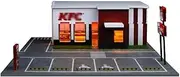 Alloy Car Model Toy Display Stand 1:64 Shop Assembly Parking Scene Model Car Garage Protection Collectibles(A)
