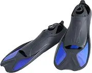 Short Swim Fins | Short TPR Non Slip Snorkeling Frog Shoes | Adult Wrapped Heel Swimming Training Frog Shoes Short Fins