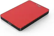 1TB Red External Portable Hard Drive USB 3.0 Super Fast Transfer Speed for use with Windows PC, Mac, Smart tv, Xbox ONE and PS4