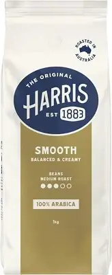 Harris Smooth Coffee Beans 1kg Bag