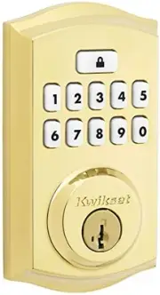 Kwikset 9260TRL-L03S SmartCode Keypad Deadbolt, SmartKey, Brass Finish