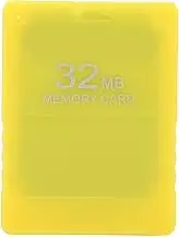 Memory Card for PS2,32MB Game Memory Card High Speed FMCB 1.966 Professional Game Accessories for Playstation 2(yellow)