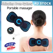 Mini Electric Neck Back Massager EMS Cervical Massage Patch Relief Pain Tool AU