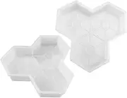 OFFSCH 2pcs Maple Leaf Shaped Concrete Mold for Garden Pathway Stepping Stones Durable Paving Tool for Easy Use and Elegant Pavement Design for Outdoor Landscaping