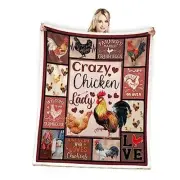 Chicken Gifts Blanket Throw,Chicken Gifts for Chicken Lovers,Funny Chicken