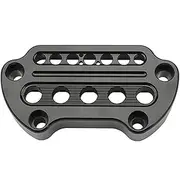 Handlebar Clamp Motorcycle Aluminum Indicator Light Handlebar Riser for Harley Sportster XL 883 1200 Dyna Street Bob Low Rider Handlebar Riser(Black)