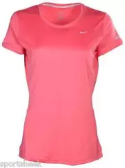 *NWT* WOMENS NIKE DRI FIT MILER PINK SHORT SLEEVE SHIRT SZ MED