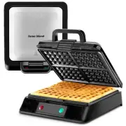 Waffle Maker Roter Mond Belgian 4 Slice square stainless steel waffle maker N...