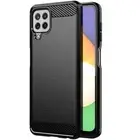 For SAMSUNG GALAXY M32 CARBON FIBRE CASE SLIM HEAVY DUTY BLACK PHONE COVER