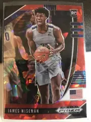 2020 Panini Prizm Draft Picks James Wiseman Red Ice Parallel RC Warriors #2
