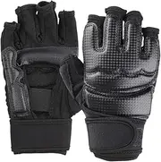 MMA Gloves, Training Mitts, Grappling Karate Gauntlet, Lightweight Design Half Finger Style Sturdy Materials Ergonomic Design for Sports, PU Leather