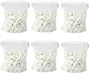 AQUANEAT Bio Ceramic Rings 6 lbs Aquarium Sump Filter Media Fish Tank Koi Pond Canister Filter Media in 6 Free Mesh Bags