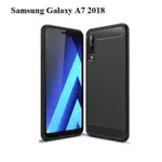 SAMSUNG HITAM 手機殼三星 GALAXY A7 2018 軟殼 IPAKY 碳黑