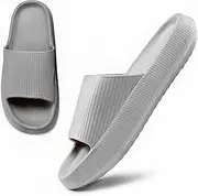 [MOLATIN] Cloud Slide Slippers for Women Men, Thick Sole Home Pillow Slipper, Non-Slip Quick Drying Message Shower Bathroom Sandals, Super Soft Open Toe Platform Cloud Shoes
