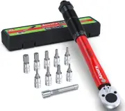 1/4 Inch Drive Click Torque Wrench Set 20-200 in.-lb., Red