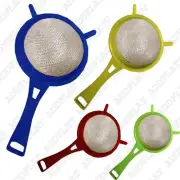 Plastic Strainer Mesh Set – 4 Pc Sieve Mesh Strainer W Handle 4 Colors & Sizes