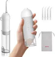 Water Dental Flosser Teeth Pick: Cordless Portable Oral Irrigator with 4 Jet...