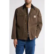 Carhartt Work In Progress Clapton Water Repellent Nylon Jacket in Liberica /Black at Nordstrom, Size Small Liberica/Black