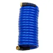 Hosecoil HS1500HP 15' Blue Self Coiling Hose W/flex Relief