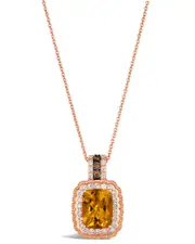 Le Vian 14K Rose Gold 1.84 ct. tw. Diamond & Citrine Pendant