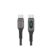 Powertech Charger Cable 1m 5A PD USB-C to USB-C Charging Cable with LED Display