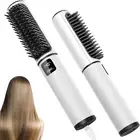 Cordless Hair Straightener Brush, Mini Portable Travel Wireless Straightener Ne