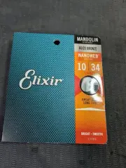 Elixir Strings for MANDOLIN Nanoweb Light 10-34 In Stock-Free Ship from U.S.