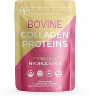 Healthy Living Proteins | Hydrolyzed Bovine Collagen Proteins Type I & III | Grass Fed, Pasture Raised Bovine Peptides | Keto & Paleo, Gluten Free | Unflavored Powder (16 oz)