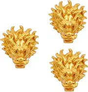 GAROZATION 3pcs Elegant Dragon Head Outdoor Fountain Wall Fountain Decor Garden Feature Resin