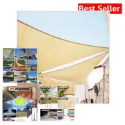Commercial Heavy Duty 14' x 14' Triangle Shade Sail - UV Protection & Waterproof