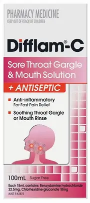 Difflam-C Sore Throat Gargle & Mouth Solution 100ml