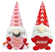 Valentine's Day Gnomes Decorations,2 PCS Valentines Day Gnome Plush, Valentin...