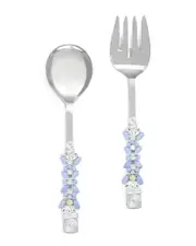 Tiramisu Blue Sparks Salad Server Set