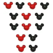 Sparkling Mouse Ears - Shelly's Buttons - Flat Back Embellishments - Craft Scrap