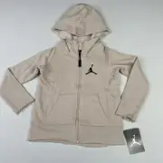 Nike Boys Full-Zip Hoodie Desert Sand 855001-X2P Jumpman, Light Sweatshirt