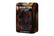 MDG Silicone 16mm Poly Dice Set - Dragon Storm Silicone Black Dragon Scales
