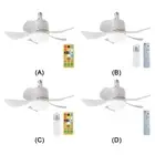 Socket Fan Light E27 Base 3 Colors Dimmable Light Bulb Fan with Socket 17.7 Inch